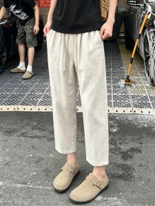 ZHUOCAN | Light & Breathable Old Money Style Mens Linen Straight Pants