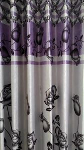 Gorden Ruang Tamu Mewah Kain Blackout Import Floking Bludru Embosh Motif Bunga Tulip