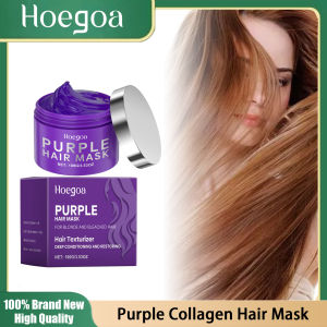 Purple Keratin Hair Mask for Dry and Damaged Hair Treatment Improve Split Ends Broken Fragile Hair Rough Frizzy Hair Repair Mask