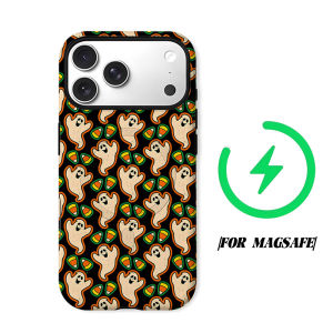 BILIBILI | Halloween Ghost Candy Corn Phone Case for iPhone 18 17 16 15 14 13 12 11 Air Pro Max Plus Double-layer Cover