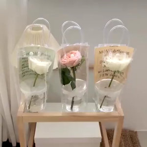 Túi đựng ly giữ nhiệt trong suốt có quai xách túi đựng bình ly nhựa PVC tiện lợi