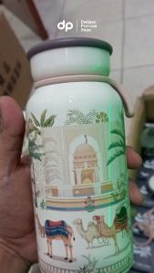 Tumbler Milky 400ml: Cangkir Kopi Stainless Coffe Mug Hot & Cool Custom Printing UV