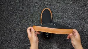 Raigar Sepatu Sandal Slop Bustong Pria Wanita Kanvas Hitam Tebal Karet Gum Anti Licin Termurah