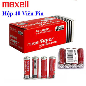 Hộp 40 Viên Pin AA ( Pin Tiểu ) Maxell Cacbon Siêu Bền - Hàng nhập khẩu