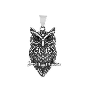 Popular Small Size Nordic Animal Necklaces Viking Owl Pendant Celtic Knot Amulet Stainless Steel Mens Jewelry Gift Dropshipping
