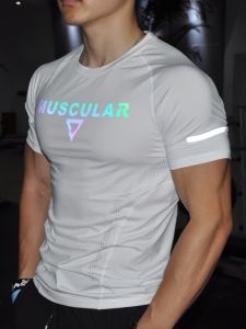 Áo Thun Nam Khô Nhanh Ôm Vừa Vặn Thoáng Khí Chạy Bộ Thấm Mồ Hôi Thể Dục Mặc Tay Ngắn Co Giãn Áo Sơ Mi Cơ Thể Nén