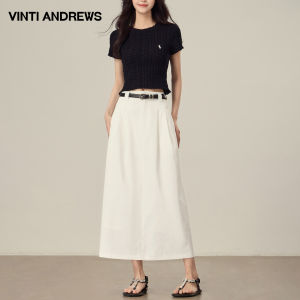 Slim Fitting High Waist A-Line Skirt