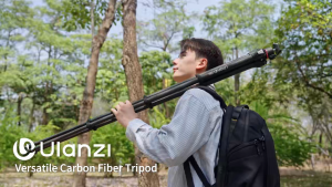 Ulanzi TZ01 163cm Versatile 2-in-1 Uka Quick Release Lightweight Carbon Fiber Tripod for DSLR Camera Mobile Smartphone