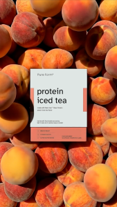 Pure Form™ Protein Iced Tea | 12g Clear Whey + Collagen Protein Drink | Peach Flavor | Low Calorie High Protein