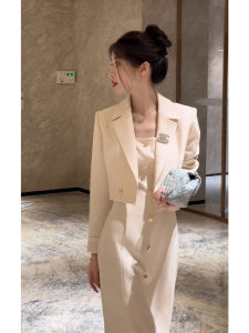 เรียบหรู ฤดูใบไม้ผลิ ฤดูใบไม้ร่วง 2024 สไตล์น้ําหอมเล็ก ชุดสูท พรางหุ่น เดรส ชุดสองชิ้น ผู้หญิง ชุดแฟชั่น เสื้อโค้ท