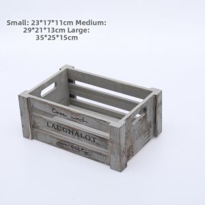Vintage Wooden Storage Box Props