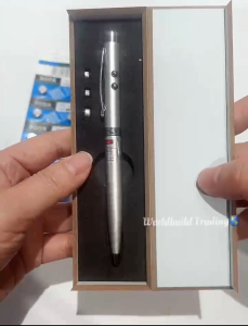 3in1 Ballpen LED Light Laser Pen with Gift Wooden Box - Multifunctional Tool for Professional and Personal Use Pen