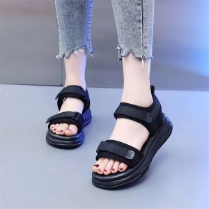 Womens Summer Thick Bottom Sandals Sporty Flat Beach Shoes Lightweight Wide Foot Comfortable Casual Low Cut Easy Wear