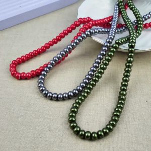 Manik Mutiara Sintetis Gepeng 6*8mm Per Renceng