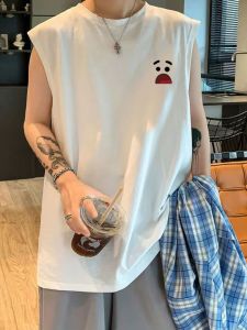 Áo Vest Không Tay Phong Cách Mỹ Cổ Điển Mùa Hè 2025 Áo Thun Rộng Rãi Cho Thanh Thiếu Niên Thời Trang Thường Ngày Không Tay Áo Vest