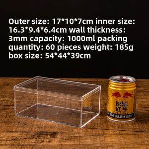 Transparent Acrylic Plastic Gift Box Specimen Display Crystal Box Long Rectangle Shaped Clear Box for Wedding Celebration