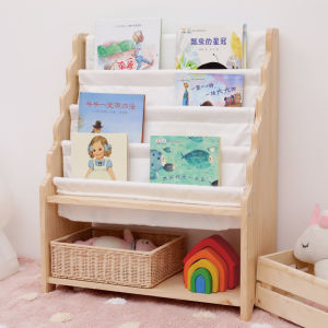 Nordic Style Solid Wood Freestanding Bookshelf