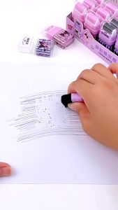 Sanrio Kuromi Cute Animal Roller Pencil Eraser With Roller Cleaning Erasers for Kids School Office