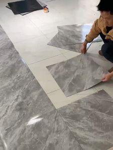 vinyl tiles floor sticker self adhesive waterproof tiles 30x30/60x60 sale for flooring&bathroom