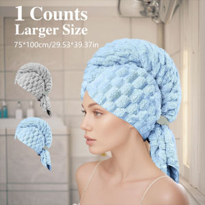 Golden Turtle Velvet Dry Hair Towel for Women Super Absorbent & Lightweight Time-Saving Hair Drying Wrap Ideal for Shower