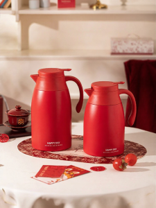 MODERN SWEETHOME | Wedding Gift Red Stainless Steel Thermal Pot