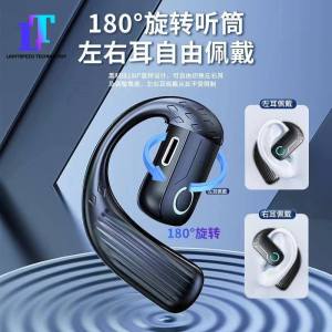 หูฟังไร้สายบลูทูธใหม่อเนกประสงค์หมุนเปิดหูซ้ายและขวาไม่ได้อยู่ในหูหูฟังบลูทูธ5.4ใช้งานได้นานมากหูฟังบลูทูธแบบกีฬา Kado untuk Sahabat และครอบครัว