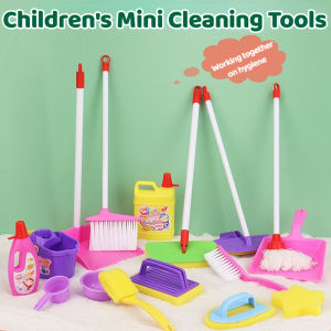 Kid Pretend Play Mini Housekeeping Tools Kitchen Home Cleaning Broom Brush Toy