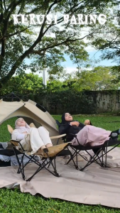 UtanKing™ Healing Chair with Leg Rest Foldable Camping Reclining Fishing Stool Kerusi Baring Lipat