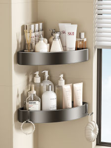 ERMO | Wall-mounted Corner Shelf Bathroom Organizer Double Layer Space Aluminum