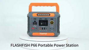 FlashFish P66 Solar Generator 200W/300W With 60W Solar Panel Big Capacity Portable Power Station Emergency Power Supply For Outdoor Camping Hiking Fishing