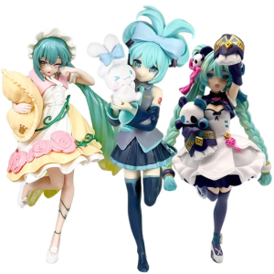 Bandai | Super Popular King Hatsune Miku Four-leaf Clover Hatsune Miku Pastoral Figure PVC Anime Figure Tabletop Decoration Birthday Gift