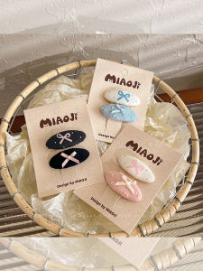 หวาน ปมผีเสื้อรูปไข่ กิ๊บติดผม ผู้หญิง คลิป BB หน้าม้าด้านข้าง น่ารัก เครื่องประดับผม สไตล์เกาหลี เครื่องประดับแฟชั่น Fresh Out