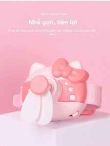 Quạt Mini KT Cat Watch USB Sạc Tiện Lợi Dễ Thương Hoạt Hình Cho Học Sinh Và Trẻ Em Quạt Cầm Tay Nhỏ Gọn