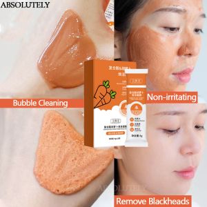 Carrot Mud Cleansing Foam Facial Mask Compound Acid Deep Cleansing Blackhead Smear Mask 12 packs/box