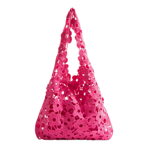 MABULA | Korean Style Lace Floral Woven Tote Bag