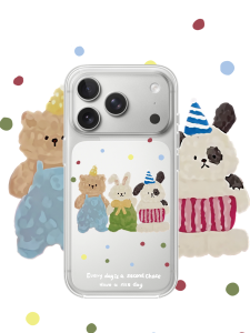 Transparent Silicone Bear Rabbit Dog Phone Case Cute Cartoon Couple Apple 17Promax 16Promax 15Pro 14Vivo Oppo 13 Anime Huawei Xiaomi