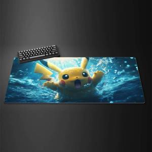 Bandai | Pokemon Pikachu Gengar Anime Mousepad Rubber Keyboard Desk Mat With 2MM Lock Edge