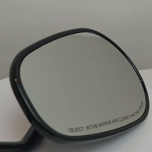 REAR VIEW - SIDE VIEW MIRRORS 5.3/4" LEAF SHAPE LONG STEM WITH ALUMINUM COVER FOR CUSTOMS CLASSIC MOTORCYCYLES