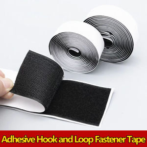5/10M Reusable Self-adhesive Hook and Loop Fastener Tape Magic Nylon Sticker Strips with Glue for DIY Craft Accessories Black Wh