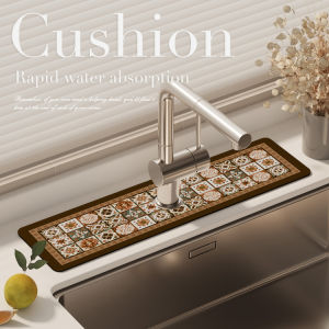 American Wash Basin Faucet Water Draining Pad Kitchen Table Narrow Edge Hydrophilic Pad Toilet Bathroom Table Mat