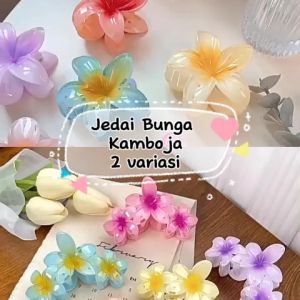 Jepit Rambut Jedai Bunga Kamboja Bali Frangipani Hair Clip Beach Style Hair Claw 8 cm Aksesoris Wanita Pantai