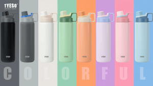 TYESO ( ของแท้) ขวดน้ำเก็บความเย็น เก็บอุณหภูมิได้ทั้ง ร้อน/เย็น พร้อมหูหิ้ว สแตนเลส 304 มี 4 ไซส์ 8 สี