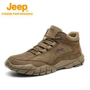 Jeep | Jeep Official Thickened Fleece Lined Hiking Shoes Mens Anti-slip Outdoor Sports Shoes Warm Winter Cotton Shoes Womens