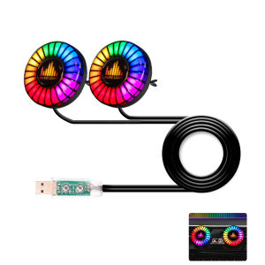 KEVANLY | 2 in 1 Car Music Rhythm Lamp Car Vent Sound Control Rhythm Light Freshener Vibration RGB Colors Option Car Interior Ambient Lamp
