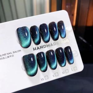 Handmade Starry Sky Fashionable White Enhancing Detachable False Nails Premium Quality Wearable Nail Art Patches Easy Application