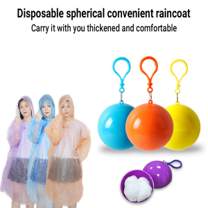 1~5pcs Disposable raincoat mini mini storage ball portable outdoor emergency raincoat travel color raincoat⚡PH deliveryIn stock⚡