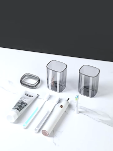 Toothbrush Organizer with Cover Portable Toothbrush Holder Case Travel Toothpaste Cup Bathroom Storage Container