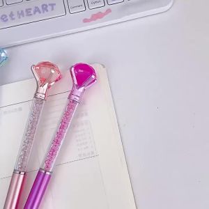 4 Bút Bi Pha Lê Điểm Trung Bình Nhanh Khô Nhẹ Có Thể Thu Vào Mực Đen Vật Dụng Văn Phòng Bút Trang Trí