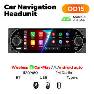 NAVIFLY 5.2" 64GB 1 Din Car FM Radio Wireless Carplay Auto For Opel VW Citroen Ford Peugeot Renault Fiat Seat Kia Dacia Skoda BT