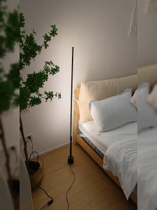 SG-In Stock Floor Standing Ambient Light with Three-Color Adjustment Modern Simple LED Eye-Protection Bedside Lamp Corner Ambient Light
